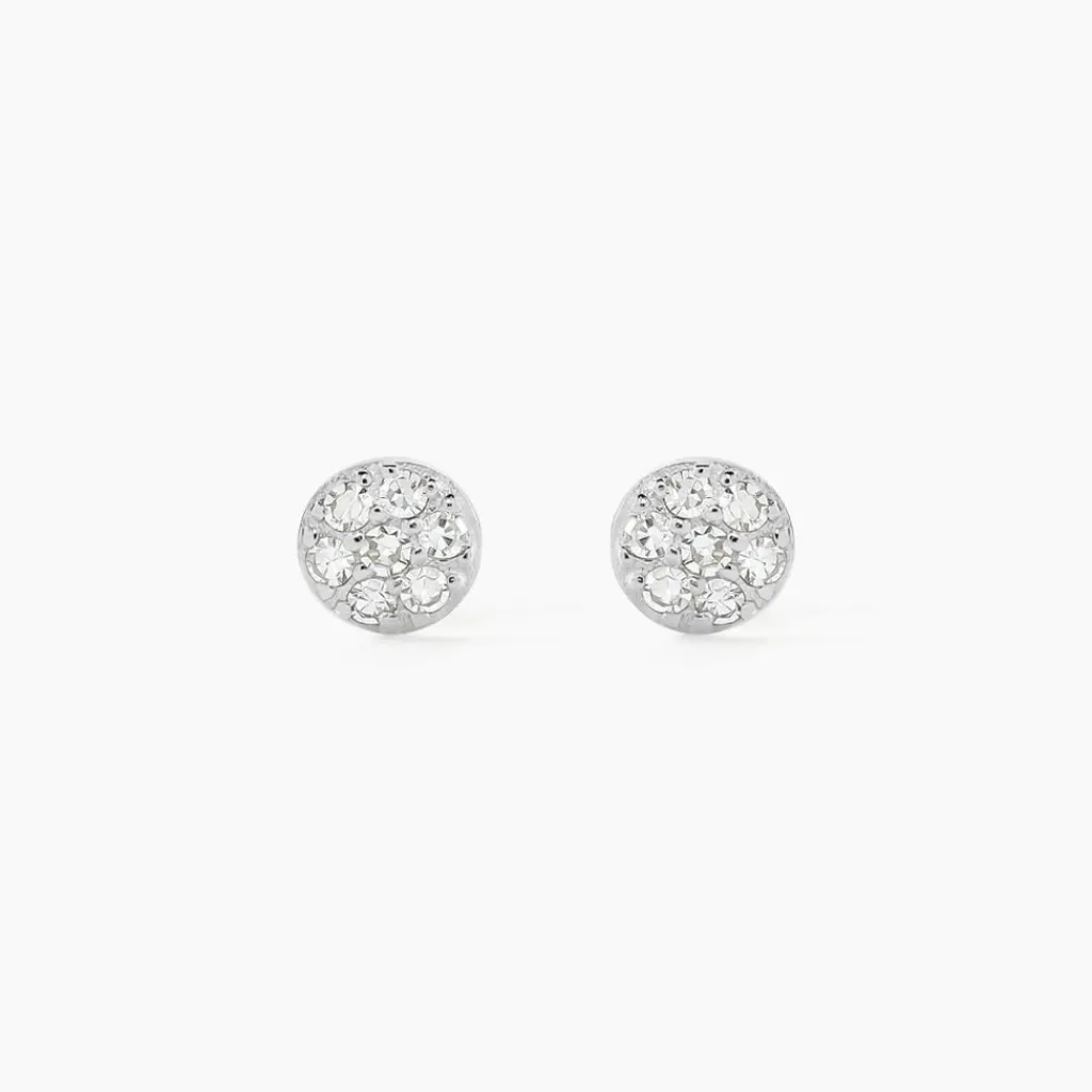 Histoire d'Or Boucles D'oreilles Puces Teani or blanc diamant Online