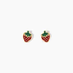Histoire d'Or Boucles D'oreilles Puces Tharia Fraise Or Jaune