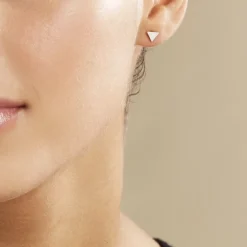 Histoire d'Or Boucles D'oreilles Puces Trilia Argent Blanc Best