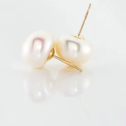 Histoire d'Or Boucles D'oreilles Puces Ursulina Or Jaune Perle De Culture or jaune perle nacre Online