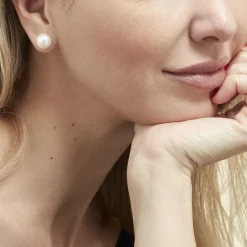 Histoire d'Or Boucles D'oreilles Puces Ursulina Or Jaune Perle De Culture or jaune perle nacre Online