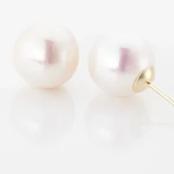 Histoire d'Or Boucles D'oreilles Puces Ursulina Or Jaune Perle De Culture or jaune perle nacre Hot