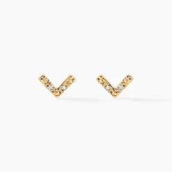 Histoire d'Or Boucles D'oreilles Puces Undine Or Jaune Diamant Outlet
