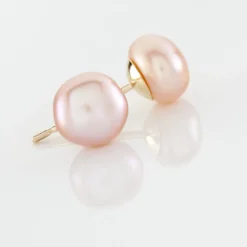 Histoire d'Or Boucles D'oreilles Puces Ursulina Or Jaune Perle De Culture or jaune perle rose Hot