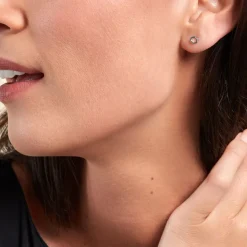 Histoire d'Or Boucles D'oreilles Puces Ulima Argent Blanc Clearance