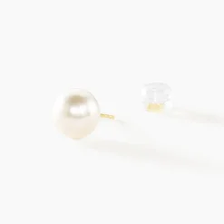 Histoire d'Or Boucles D'oreilles Puces Ursulina Or Jaune Perle De Culture or jaune perle nacre Outlet