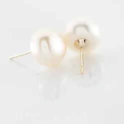 Histoire d'Or Boucles D'oreilles Puces Ursulina Or Jaune Perle De Culture or jaune perle nacre Outlet