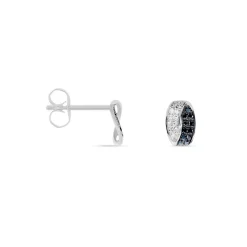 Histoire d'Or Boucles D'oreilles Puces Urania Or Blanc Diamant Outlet