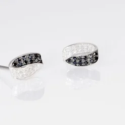 Histoire d'Or Boucles D'oreilles Puces Urania Or Blanc Diamant Outlet