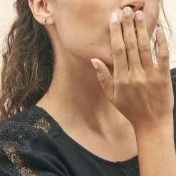 Histoire d'Or Boucles D'oreilles Puces Urania Or Blanc Diamant Outlet