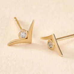 Histoire d'Or Boucles D'oreilles Puces Volia Or Jaune Diamant Discount