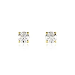 Histoire d'Or Boucles D'oreilles Puces Victoria Or Jaune Diamant
