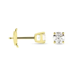 Histoire d'Or Boucles D'oreilles Puces Victoria Or Jaune Diamant