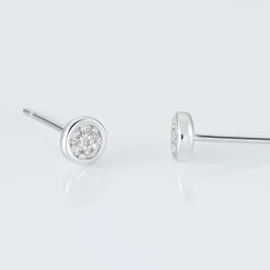 Histoire d'Or Boucles D'oreilles Puces Violanda or blanc diamant