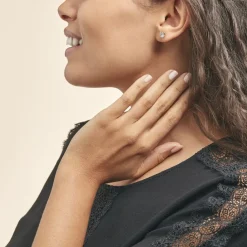 Histoire d'Or Boucles D'oreilles Puces Vrille Ovale Or Jaune Topaze or jaune topaze bleue Discount