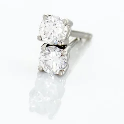 Histoire d'Or Boucles D'oreilles Puces Victoria Platine Blanc Diamant Discount