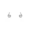 Histoire d'Or Boucles D'oreilles Puces Vrille Accompagnee Or Blanc Diamant Best