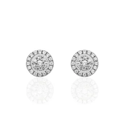 Histoire d'Or Boucles D'oreilles Puces Verane Argent Blanc Oxyde De Zirconium Sale