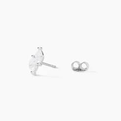 Histoire d'Or Boucles D'oreilles Puces Winter Sweetness Argent Blanc Oxyde Outlet