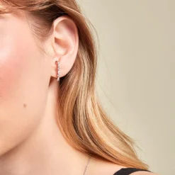 Histoire d'Or Boucles D'oreilles Puces Winter Sweetness Argent Blanc Oxyde New