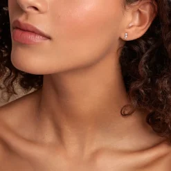 Histoire d'Or Boucles D'oreilles Puces Xene Or Jaune Diamant Hot