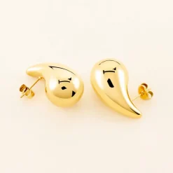 Histoire d'Or Boucles D'oreilles Puces Xenia Acier Jaune acier dore
