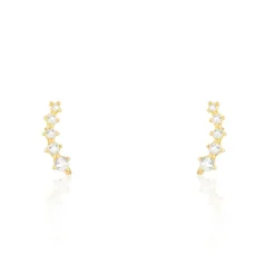 Histoire d'Or Boucles D'oreilles Puces Youssa Barrettes Or Jaune Oxyde De Zirconium