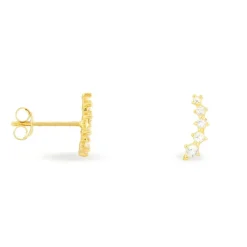 Histoire d'Or Boucles D'oreilles Puces Youssa Barrettes Or Jaune Oxyde De Zirconium