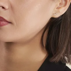 Histoire d'Or Boucles D'oreilles Puces Youssa Barrettes Or Jaune Oxyde De Zirconium