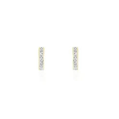 Histoire d'Or Boucles D'oreilles Puces Youssa Barrettes Or Jaune Strass Hot