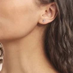 Histoire d'Or Boucles D'oreilles Puces Youssa Barrettes Or Blanc Oxyde De Zirconium