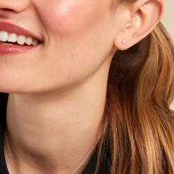 Histoire d'Or Boucles D'oreilles Puces Ziya Argent Blanc Oxyde De Zirconium Best