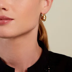 Histoire d'Or Boucles D'oreilles Siofra Acier Jaune Clearance