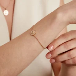 Histoire d'Or Bracelet Abelha Plaqué Or Jaune Oxyde De Zirconium Discount