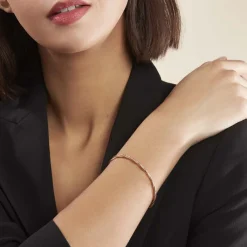 Histoire d'Or Bracelet Abie Torsade argent rose New