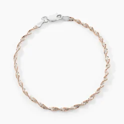 Histoire d'Or Bracelet Abie Torsade argent bicolore Discount