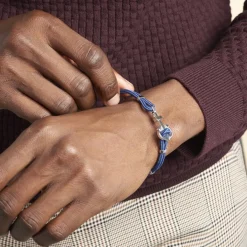 Histoire d'Or Bracelet Acier Blanc Analya Cordon acier blanc coton kaki Outlet