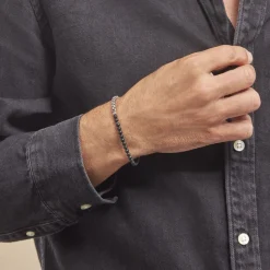 Histoire d'Or Bracelet Acier Blanc Christiano Onyx Sale