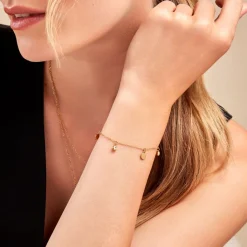 Histoire d'Or Bracelet Acier Doré Cristal Clearance