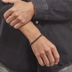 Histoire d'Or Bracelet Acier Noir Daryll Sale