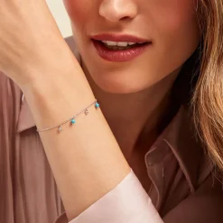 Histoire d'Or Bracelet Adiva Argent Blanc Turquoise Hot