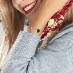 Histoire d'Or Bracelet Adonya Argent Blanc Céramique Et Oxyde De Zirconium Discount