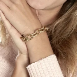 Histoire d'Or Bracelet Aelia Maille Alternee Acier Jaune acier doré Best