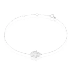 Histoire d'Or Bracelet Aicha Or Blanc Diamant Hot