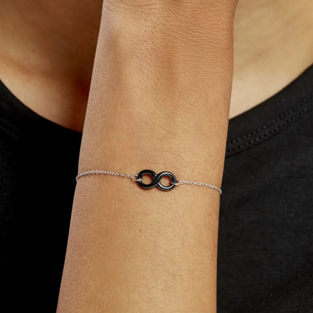 Histoire d'Or Bracelet Alicia Argent Blanc Céramique argent blanc céramique noire Online