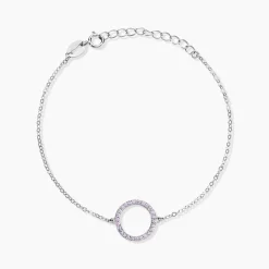Histoire d'Or Bracelet Ambroisie Argent Blanc Oxyde De Zirconium argent blanc oxyde rose Clearance