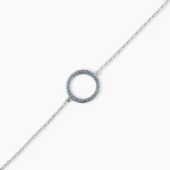 Histoire d'Or Bracelet Ambroisie Argent Blanc Oxyde De Zirconium argent blanc oxyde bleu Hot