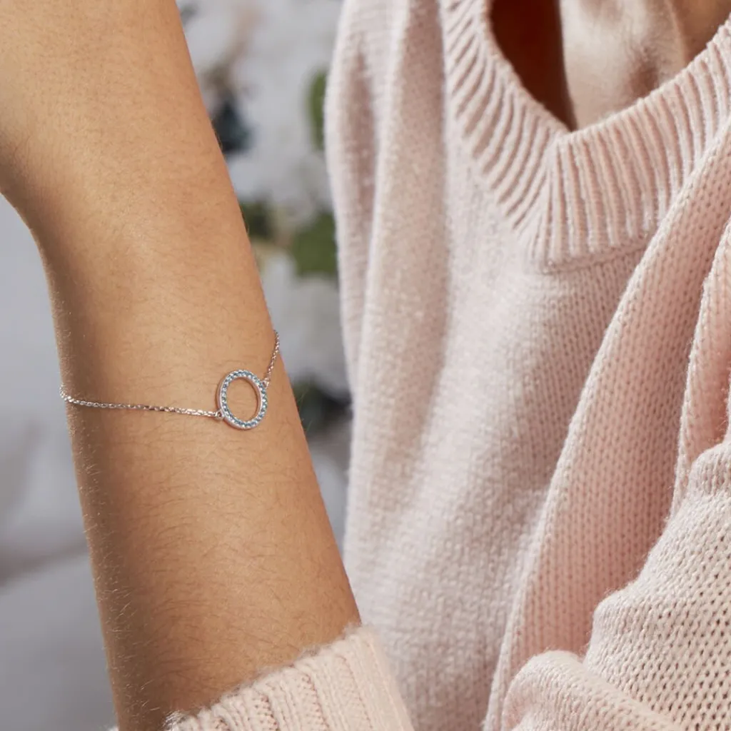 Histoire d'Or Bracelet Ambroisie Argent Blanc Oxyde De Zirconium argent blanc oxyde bleu Hot