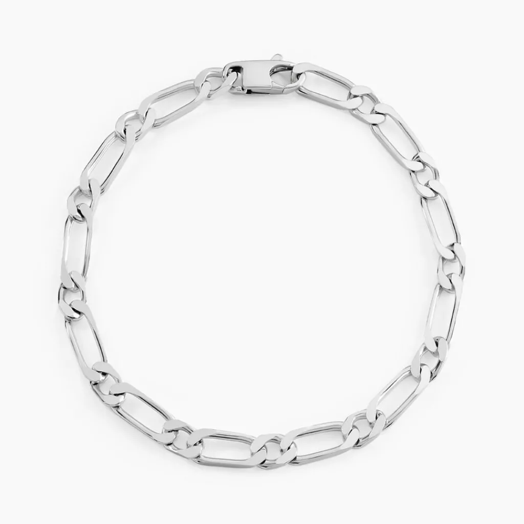 Histoire d'Or Bracelet Anilo Maille Alternee 1/1 Argent Blanc Outlet