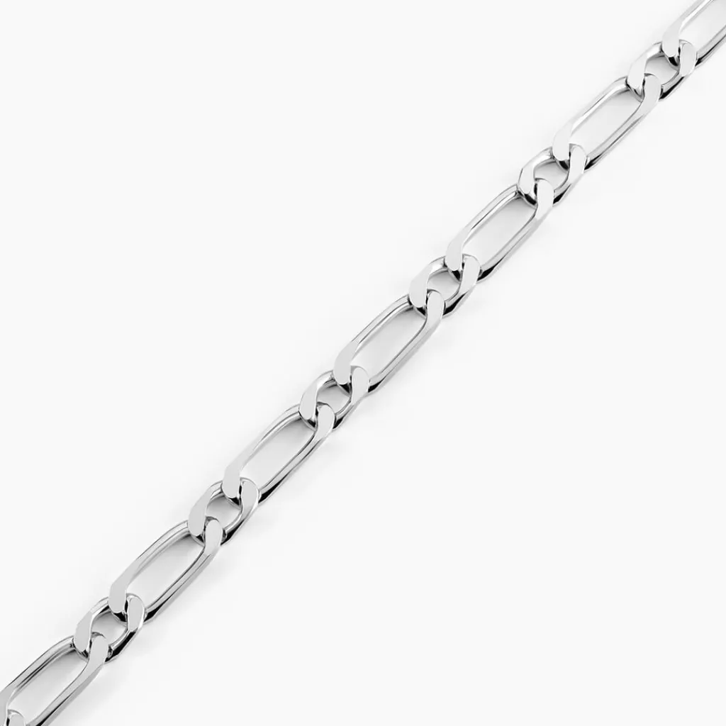 Histoire d'Or Bracelet Anilo Maille Alternee 1/1 Argent Blanc Outlet